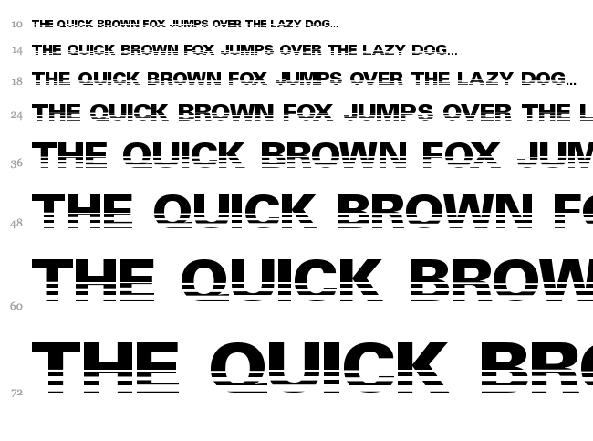 Ventilate font waterfall