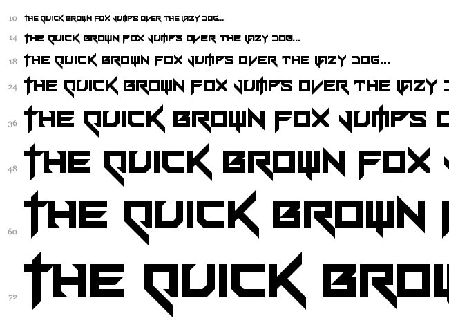 Vermin Vibes eX font waterfall