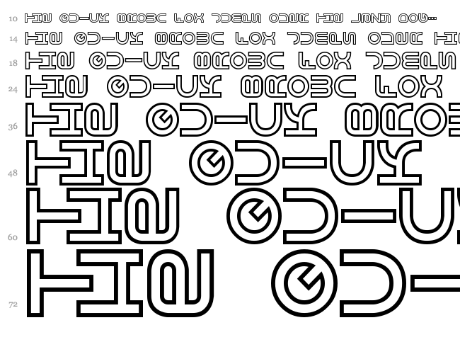 Vertigo font waterfall