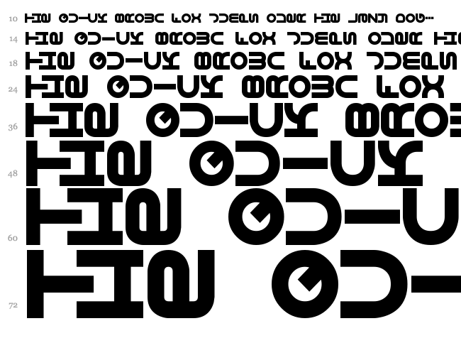Vertigo font waterfall