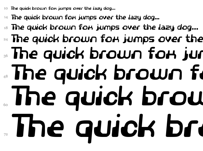 Videophreak font waterfall