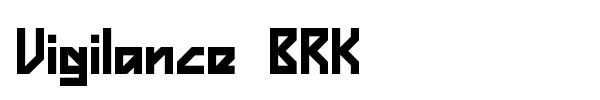 Vigilance BRK font