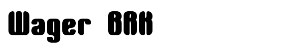 Wager BRK font