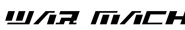 War Machine font
