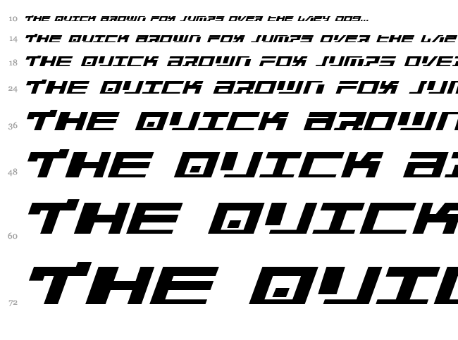 War Machine font waterfall