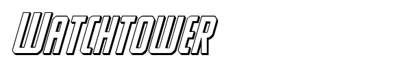 Watchtower font preview