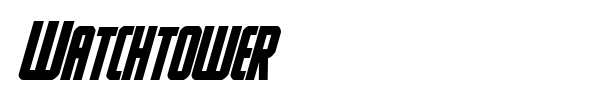 Watchtower font preview