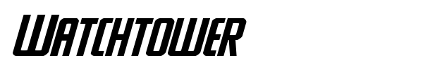 Watchtower font preview