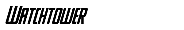 Watchtower font preview