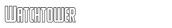 Watchtower font preview