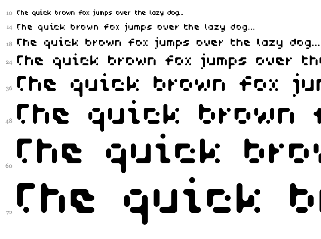 WC AquaBlues Bta font waterfall
