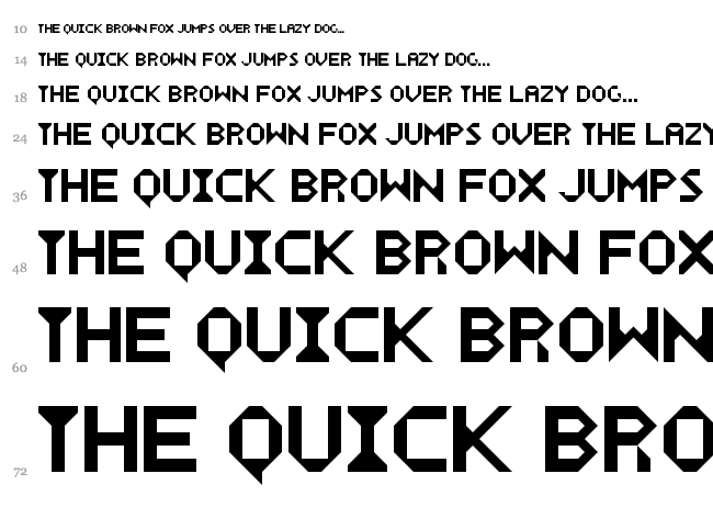 Wecker font waterfall