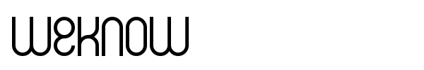 Weknow font