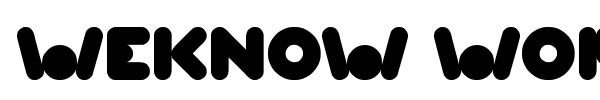 Weknow World font