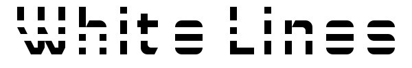White Lines font