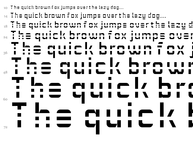 White Lines font waterfall