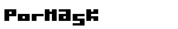 Pormask font preview