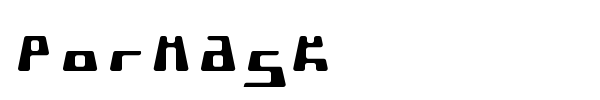 Pormask font preview