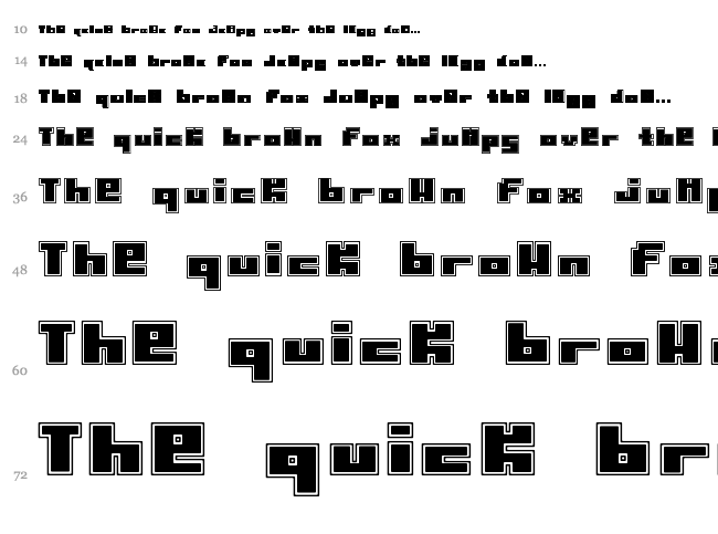 Pormask font waterfall
