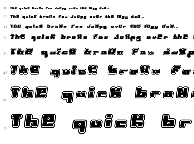 Pormask font waterfall