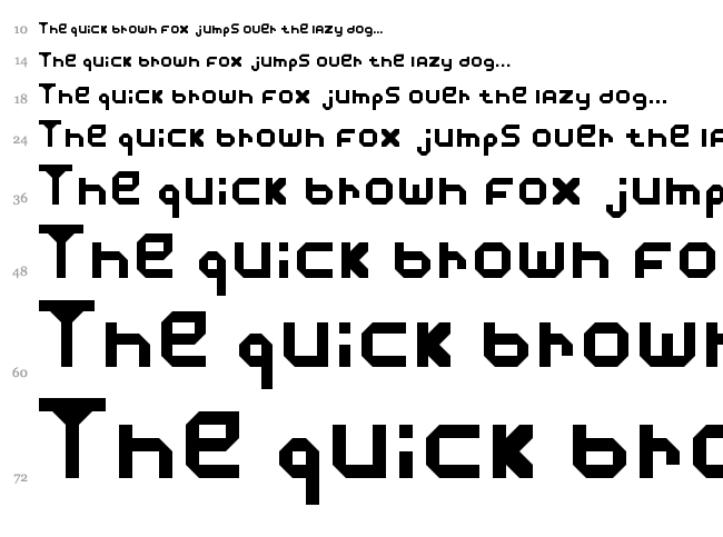Xposure font waterfall