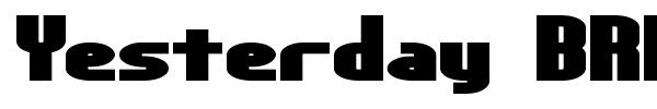 Yesterday BRK font