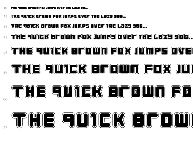 Young Techs font waterfall