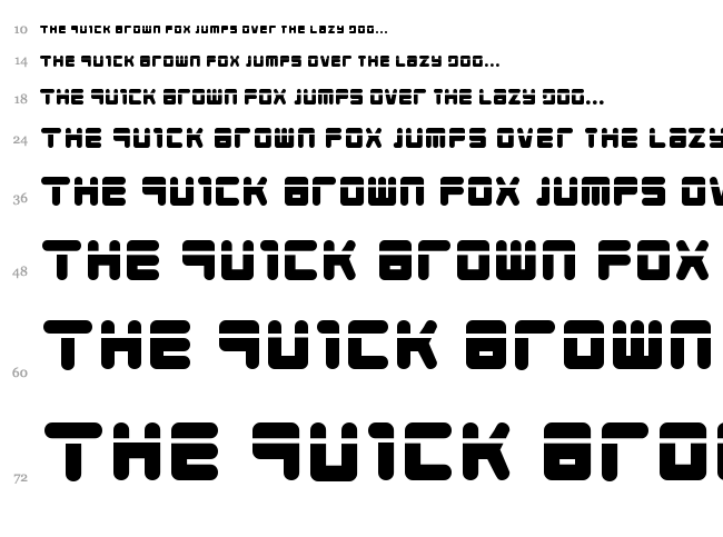 Young Techs font waterfall