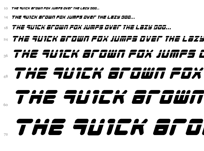Young Techs font waterfall