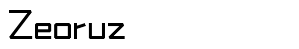 Zeoruz font