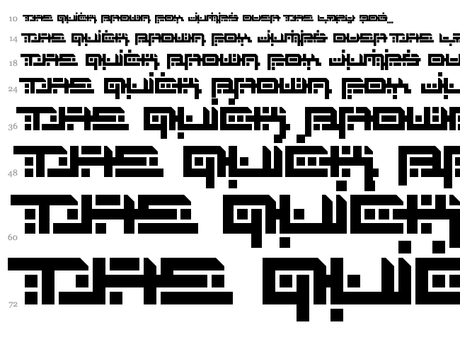 Zephyr Jubilee font waterfall
