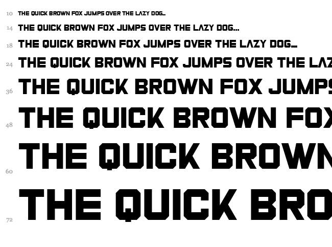 Zero Athletics font waterfall