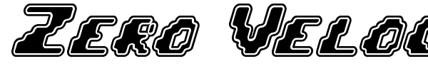 Zero Velocity font