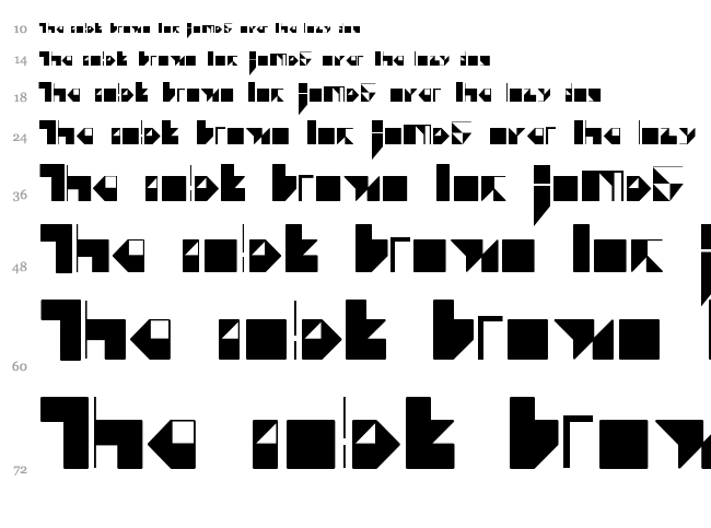 Zev font waterfall