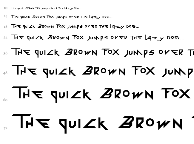 Zoxoz font waterfall