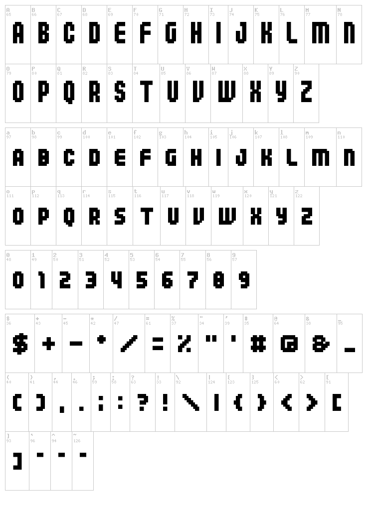 04b_25 font map