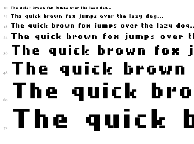 4 Mini font waterfall
