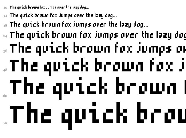 5Mikropix font waterfall