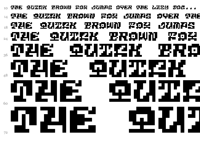 5 Pixdeath font waterfall