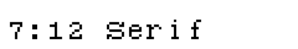 7:12 Serif font