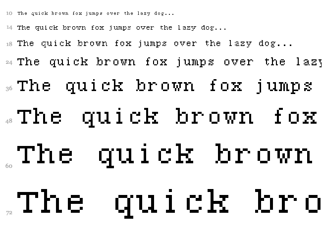 7:12 Serif font waterfall