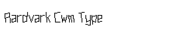 Aardvark Cwm Type font