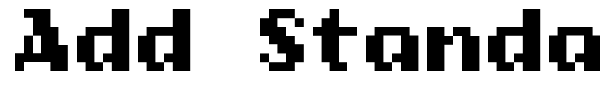 Add Standard Bitmap font