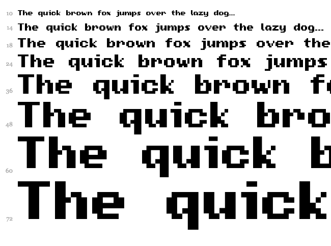 Add Standard Bitmap font waterfall