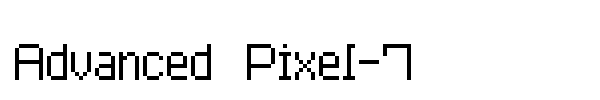 Advanced Pixel-7 font