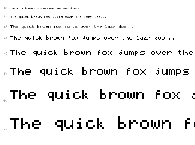 AerxFont font waterfall