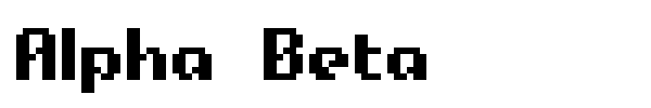 Alpha Beta font