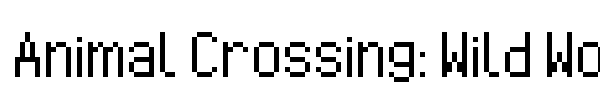 Animal Crossing: Wild World font