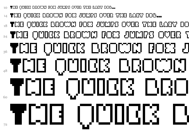 Apply Beef font waterfall