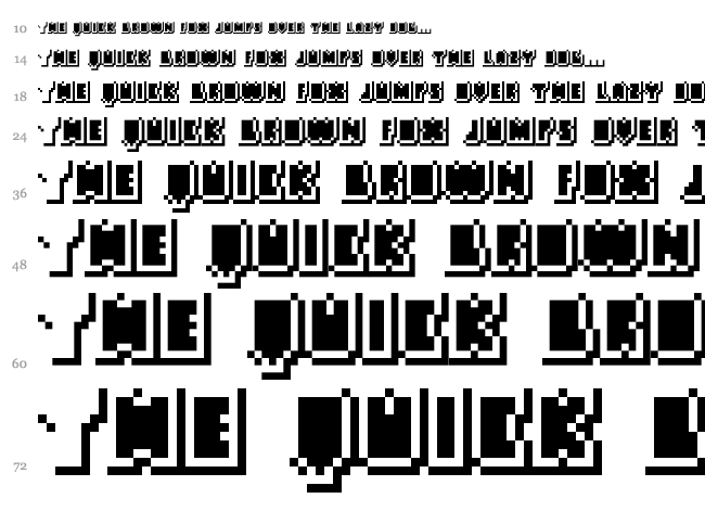 Apply Beef font waterfall